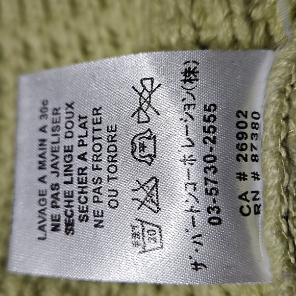 Burton Lime Green Wool Blend Chunky Knit Sweater, Unisex Size S - Picture 10 of 12